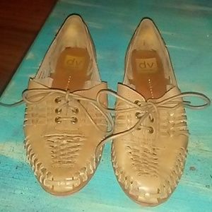 DV Dolce Vita Wooven Tan Loafers Slip On Tan